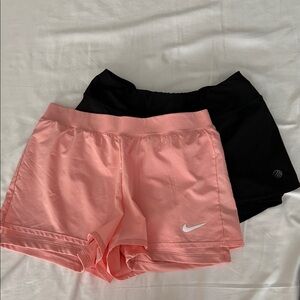 Nike Athletic Shorts Peach ( Girls Large) and MPG black shorts ( Women’s XS)